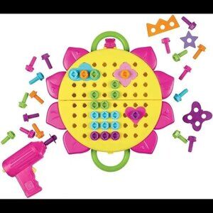 Educational Insights Design & Drill Flower Power Studio Drill Toy 69 pc Set